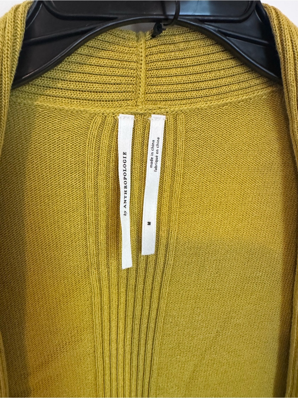 Women’s Open Front Ruffle Hem Sweater Cardigan - mustard - Picture 2 of 4